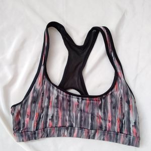Marika Tek Grey & Red Sports Bra Mesh Backing -M